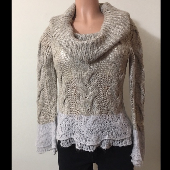 Anthropologie Sleeping in Snow Cowl Knit Sweater - Picture 8 of 8